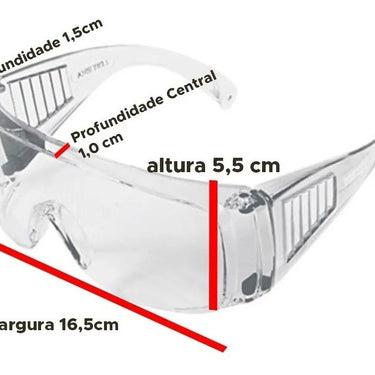 Óculos Proteção Segurança Sobrepor Anti Risco Epi com CA