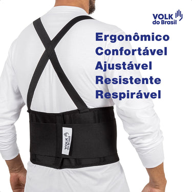 Cinta Lombar Ergonômica Coluna Postura Abdominal Reforçada