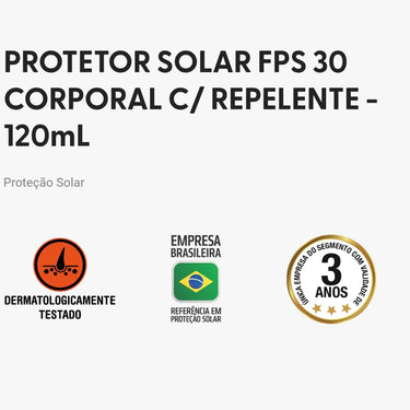 Protetor Solar FPS 30 Com Repelente Nutriex Profssional 120ml